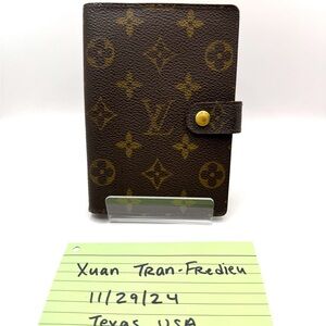 Louis Vuitton small monogram agenda